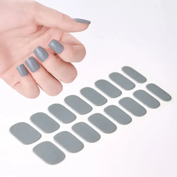 UV-Free Nail Wraps - Pink, Red, Blue Nail Paint - Image 2