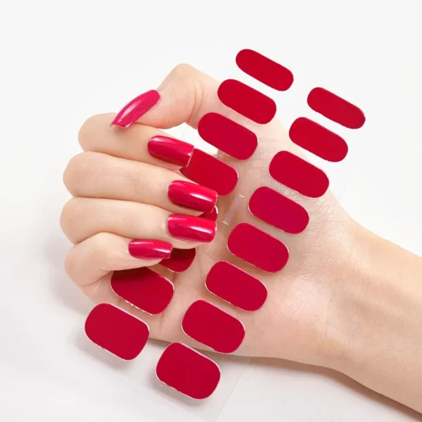 UV-Free Nail Wraps - Pink, Red, Blue Nail Paint