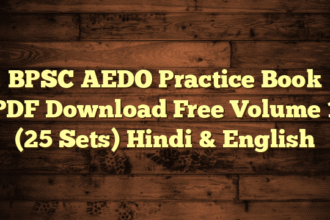 BPSC AEDO Practice Book PDF Download Free Volume 1 (25 Sets) Hindi & English